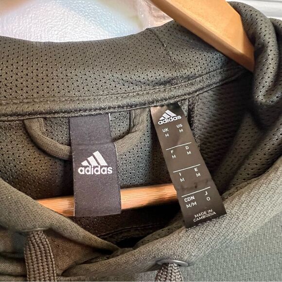 Adidas Men's Forest Green Hoodie - Picture 4 of 9